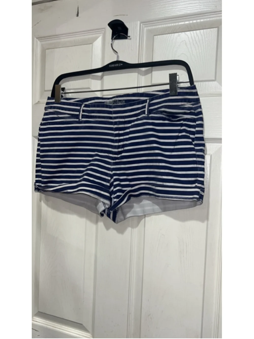 Women's Old Navy Blue White Striped Pixie Shorts Size 12